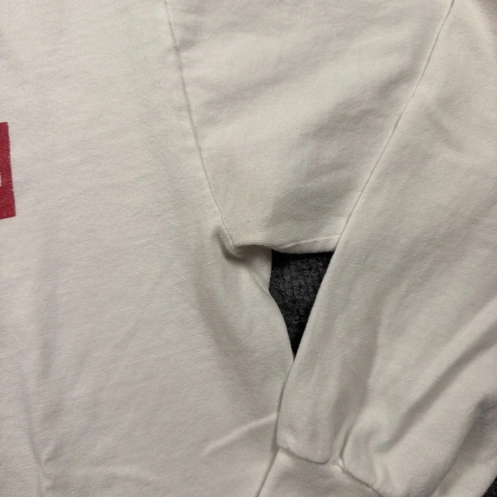 Vintage The North Face Long Sleeve T-Shirt Mens Medium White Graphic Mountain